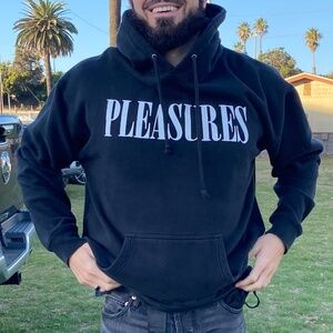 Pleasures Washed Black Large Hoodie